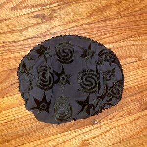 Lisa Violetto San Francisco clutch Bag purse Velvet Print Black Green Violet